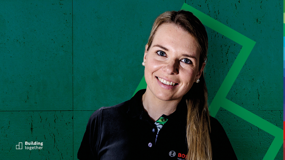 Sabrina Ruis at work in the central heating plant of Bosch’s facility in Leinfelden-Echterdingen.