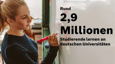 Rund 2,9 Millionen Studierende lernen an deutschen Universitäten