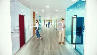 Menschen im Büro mit Zutrittskontolllösungen von Bosch