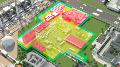 Vogelperspektive auf Liegenschaft mit Sektorenkonzept