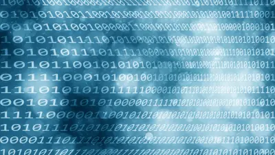 Binärcode aus 1 und 0 der Daten für die effiziente Datenverwaltung und Videomanagement