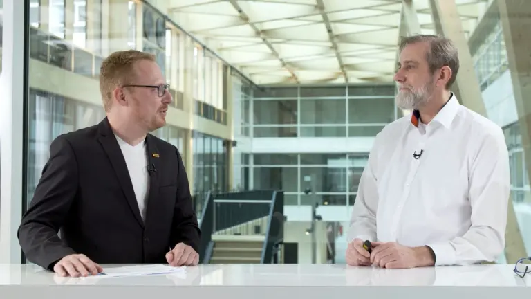 Bosch Innovationsdialog als Wiley Industry Talks Michael Geiger zum Thema Drohnenservices