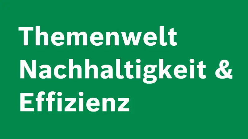 Nachhaltigkeit und Effizienz