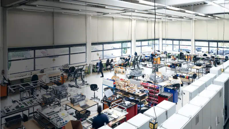 Ansicht der Schaltschrankproduktion von Bosch