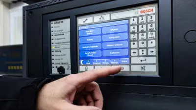 Status check on the fire alarm system in the Fellhornbahn valley station.