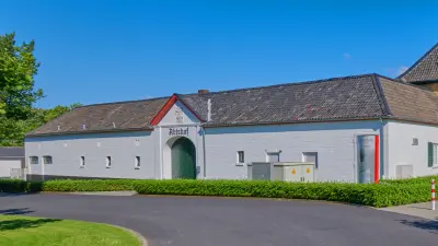 Blick auf den Eingang des Abtshof