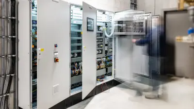 View of the complete control cabinet centers