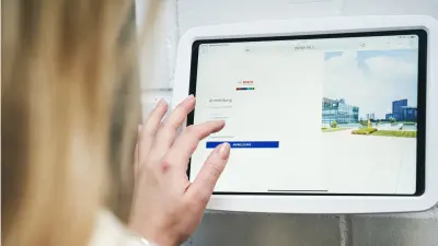 Log-in interface of the Bosch security management system, employee