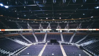 Interior view of the Rudolf Weber-Arena Oberhausen, empty seats