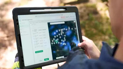 Installierte Sensoren sind auf dem ipad erkennbar