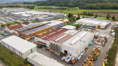 CEMO GmbH, Firmengelände in Weinheim, Luftbild