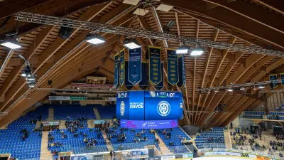 Interior view of the ice sports stadium Davos, Switzerland