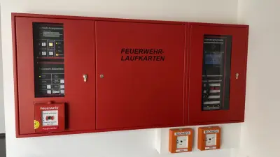 Brandschutztechnik und Feuerwehr-Laufkarten in der Kia Metropol Arena Nürnberg