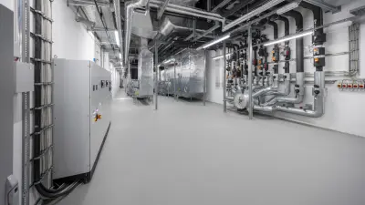 View of the spacious building technology area