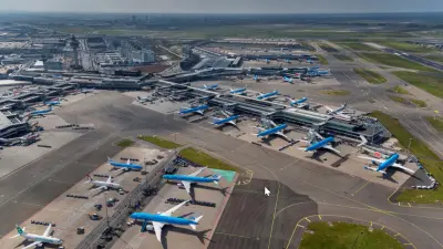 Aerial view of Schiphol Airport