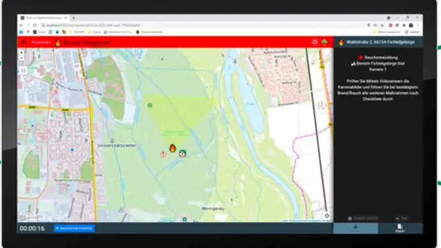 Ansicht des BOS-Portals auf dem Monitor. 