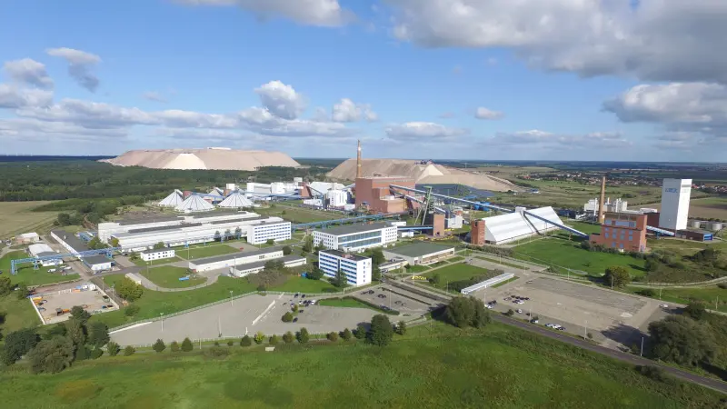 Luftaufnahme der Produktionsstätte 