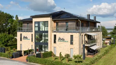 Ansicht Gebäude der Appartements e.K. von vorne (Eingang)