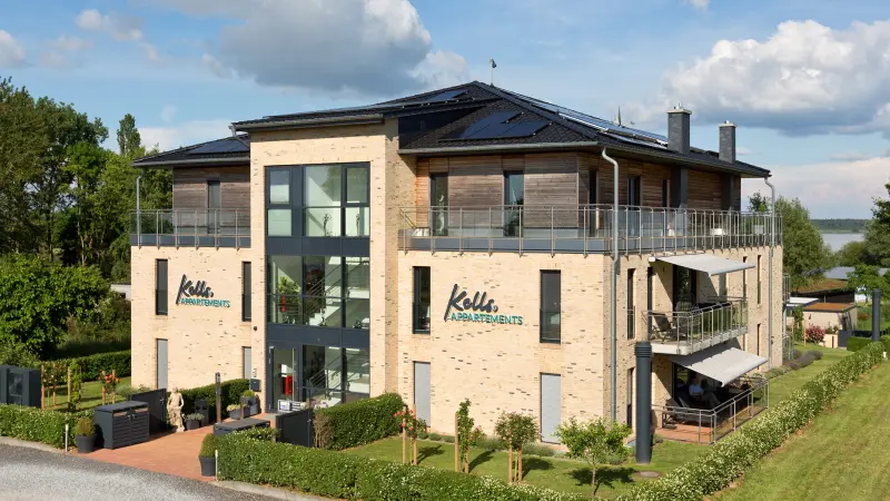 Ansicht Gebäude der Appartements e.K. von vorne (Eingang)