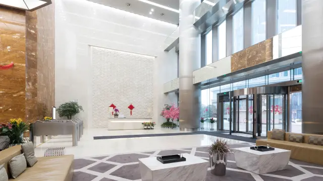 Reception area in office building