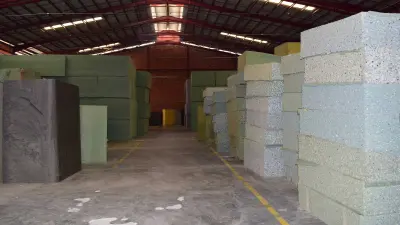 Entrepôt de matelas chez le fabricant Mouka