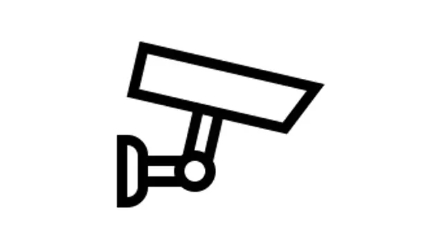 Icona della telecamera per la rilevazione di incendi e fumo